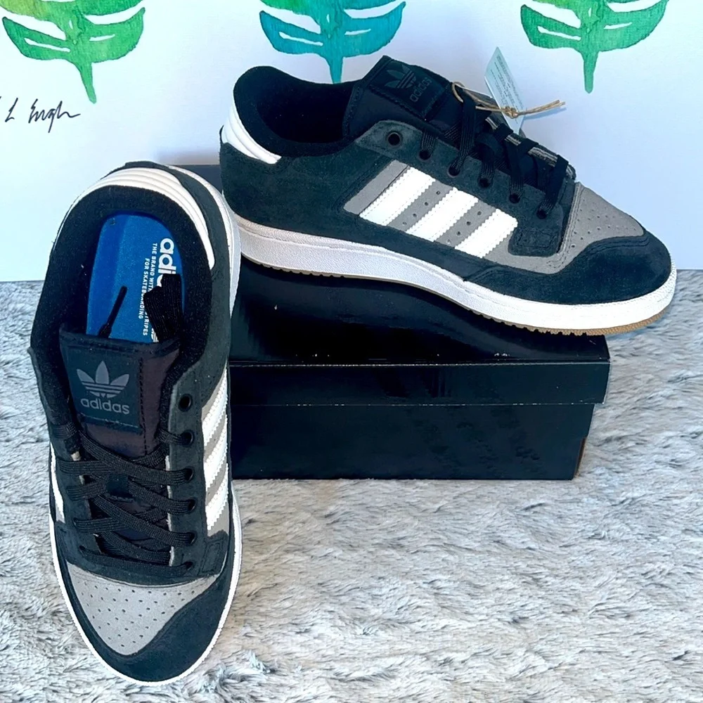 Men’s Adidas Centennial 85 Low ADV Black and Gray Sneakers